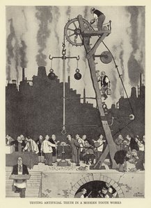 Testing av kunstige tenner i en moderne tann fungerer av William Heath Robinson