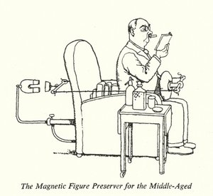 Den magnetiske figurbevareren for middelalderen (litho) av William Heath Robinson