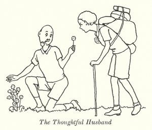 Den omtenksomme ektemannen (litho) av William Heath Robinson