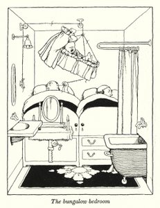 Bungalowsoverommet (litho) av William Heath Robinson