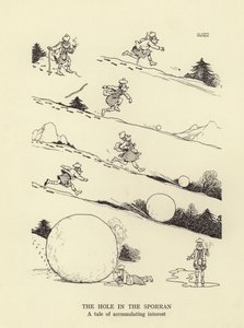 Hullet i sporran, en fortelling om akkumulerende interesse av William Heath Robinson