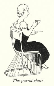 Papegøyestolen (litho) av William Heath Robinson