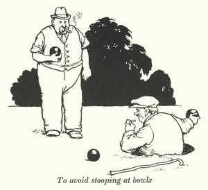 For å unngå å bøye seg mot boller (litho) av William Heath Robinson