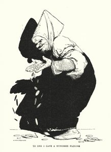 Til en ga jeg hundre floriner (litho) av William Heath Robinson