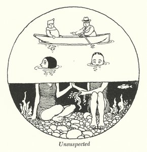 Ikke mistenkt (litho) av William Heath Robinson