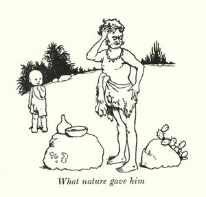 Hva naturen ga ham (litho) av William Heath Robinson