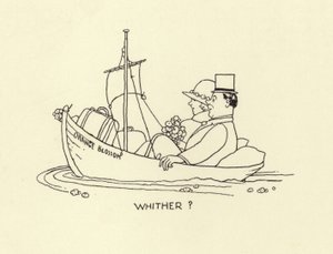 Hvor, ektepar innstillingen av på havet av gift liv av William Heath Robinson