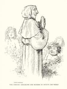 Som forkle seg som maskerere for å lure verden (litho) av William Heath Robinson