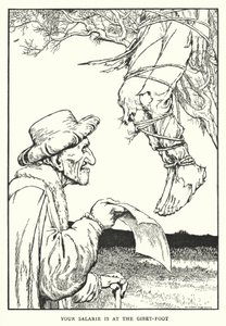 Lønnen din er på gibet-foten (litho) av William Heath Robinson