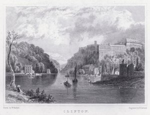 Clifton (gravering) av William Henry (after) Bartlett