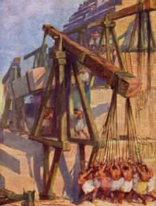 Bygge pyramidene (farge litho)