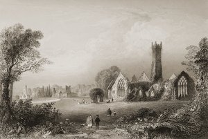 Augustinian Abbey at Adare, County Limerick, Irland, fra 