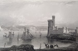 Black Rock Castle, nær Cork, Irland, 1830-tallet av William Henry Bartlett