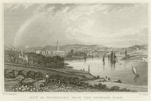 Byen Waterford av William Henry Bartlett