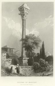 Søyle av Marcian, Konstantinopel av William Henry Bartlett
