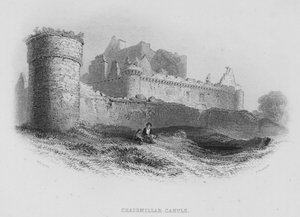 Craigmillar Castle (gravering) av William Henry Bartlett