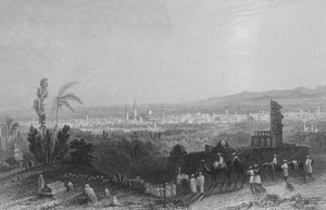 Damaskus, ovenfra Salahyeh av William Henry Bartlett