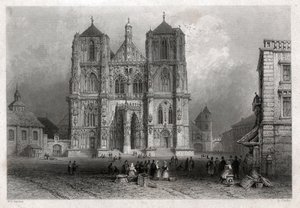 Dome of Regensburg. (gravering, ca. 1830) av William Henry Bartlett