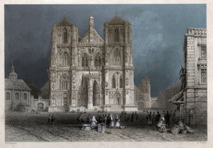 Dome of Regensburg. (gravering, ca. 1830) av William Henry Bartlett