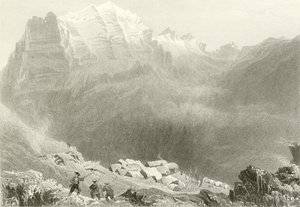 Dormeilleuse, Høye Alpene, åstedet for Felix Neffs arbeid av William Henry Bartlett