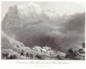 Dormeilleuse i de høye Alpene av William Henry Bartlett