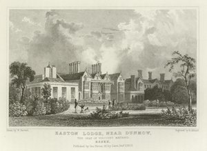 Easton Lodge, nær Great Dunmow, setet til Viscount Maynard, Essex av William Henry Bartlett