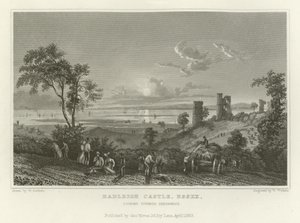 Hadleigh Castle, Essex, ser mot Sheerness av William Henry Bartlett