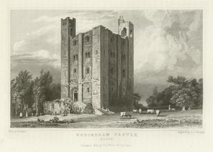 Hedingham Castle, Essex av William Henry Bartlett