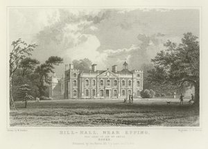 Hill-Hall, nær Epping, setet til Sir William Smyth, Essex av William Henry Bartlett