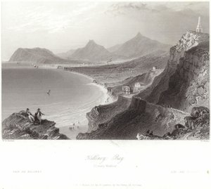 Killiney Bay i County Wicklow av William Henry Bartlett