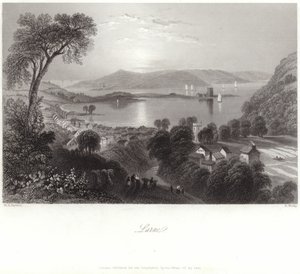 Larne i Antrim fylke av William Henry Bartlett