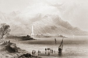 Monument til general Ross ved Rosstrevor, County Down, Nord-Irland, fra 
