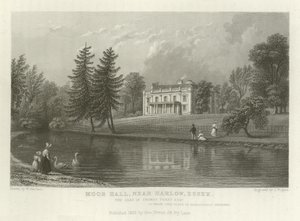 Moor Hall, nær Harlow, Essex, setet til Thomas Perry, Esquire av William Henry Bartlett