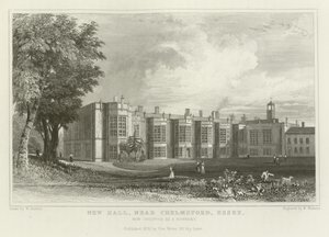 New Hall, nær Chelmsford, Essex, nå okkupert som et nonnekloster av William Henry Bartlett