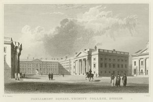 Parliament Square i Dublin av William Henry Bartlett
