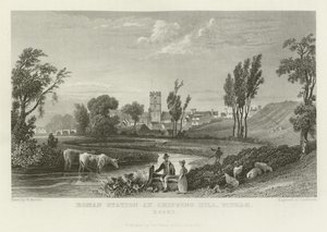 Roman Station ved Chipping Hill, Witham, Essex av William Henry Bartlett