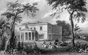 Stisted Hall, nær Braintree, Essex, gravert av John Carr Armytage, 1832 av William Henry Bartlett