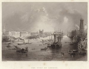 Havnen i London av William Henry Bartlett
