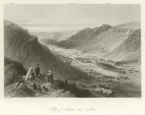 Sichem-dalen og Nablus, Palestina av William Henry Bartlett