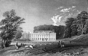 Weald Hall, Essex, gravert av John Rogers, 1833 av William Henry Bartlett