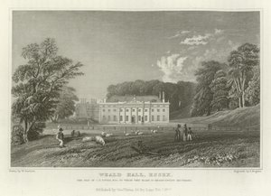 Weald Hall, Essex, setet til C T Tower, Esquire av William Henry Bartlett