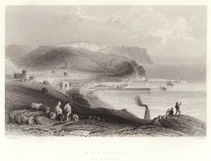 Whitehaven, (med St Bees-hodet) av William Henry Bartlett