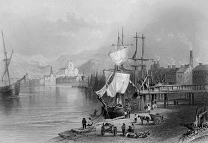 Workington, ca. 1840-50 av William Henry Bartlett