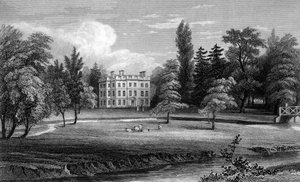 Writtle Lodge, Essex, gravert av William Tombleson, 1832 av William Henry Bartlett