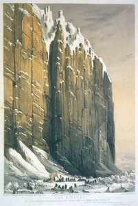 The Bivouac, Cape Seppings, gravert av Charles Haghe (1810-88) utgitt i 1850