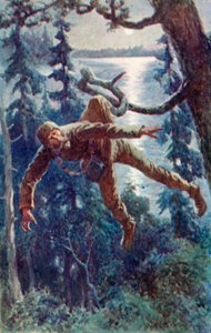En hake fanget skjørtet på skjorten hans og han hang hengende i luften av William Henry Charles Groome