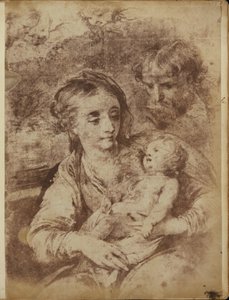 Den hellige familie med tre kjeruber av William Henry Fox Talbot