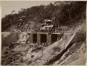 Uten tittel (jernbanebygging) (s/hvitt bilde) av William Henry Fox Talbot