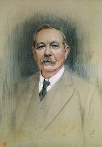 Portrett av Sir Arthur Conan Doyle (pastell på papir)