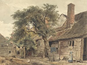 Bakgården til en hytte av William Henry Hunt